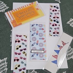 Summer Fun Handmade Set Of 5 Bookmarks